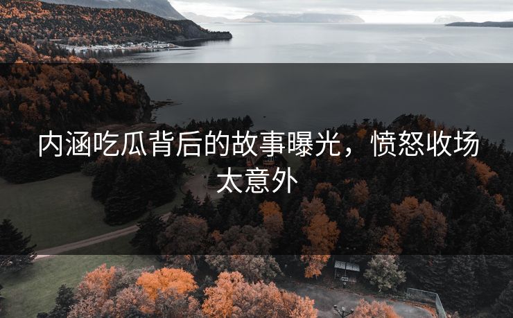 内涵吃瓜背后的故事曝光，愤怒收场太意外
