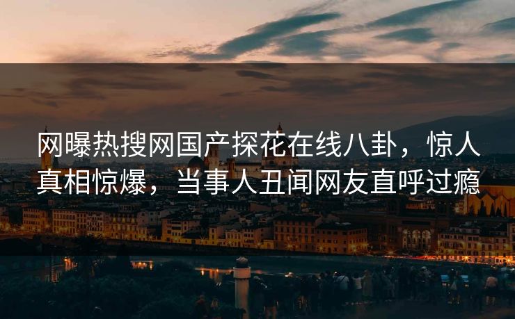 网曝热搜网国产探花在线八卦，惊人真相惊爆，当事人丑闻网友直呼过瘾